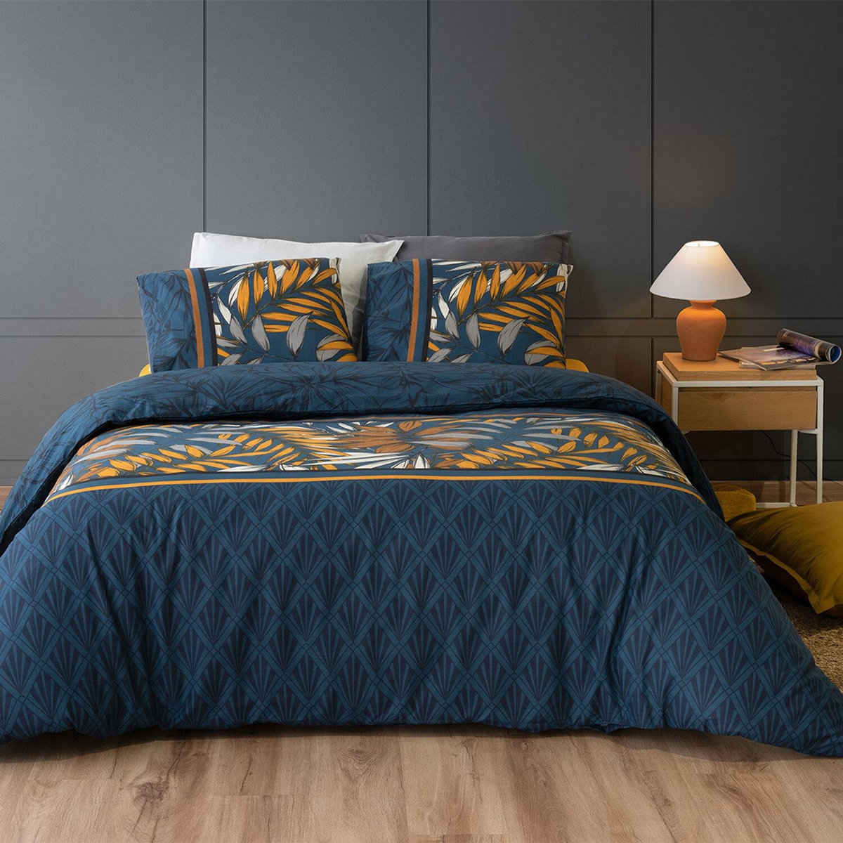 ATELIER DU COTON Parure housse de couette 100%coton 57fils salva