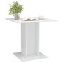 Voir la diapositive 5 : VIDAXL Table a manger blanc brillant 80x80x75 cm bois d'ingenierie
