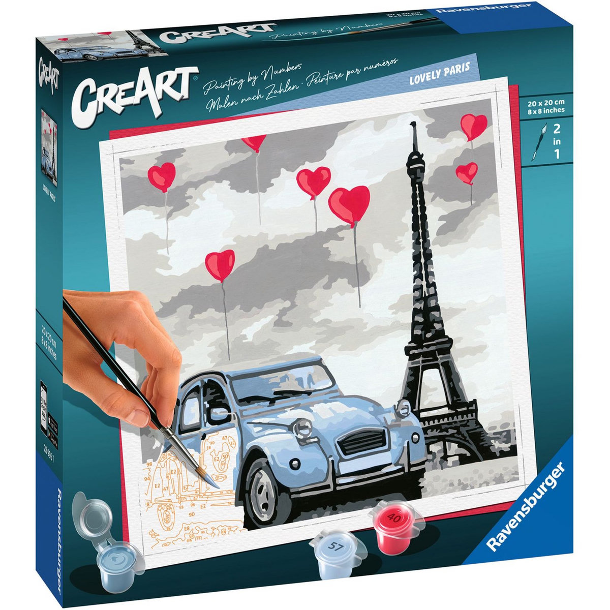 RAVENSBURGER Tableau Paris - CreArt - Carré 20x20 cm