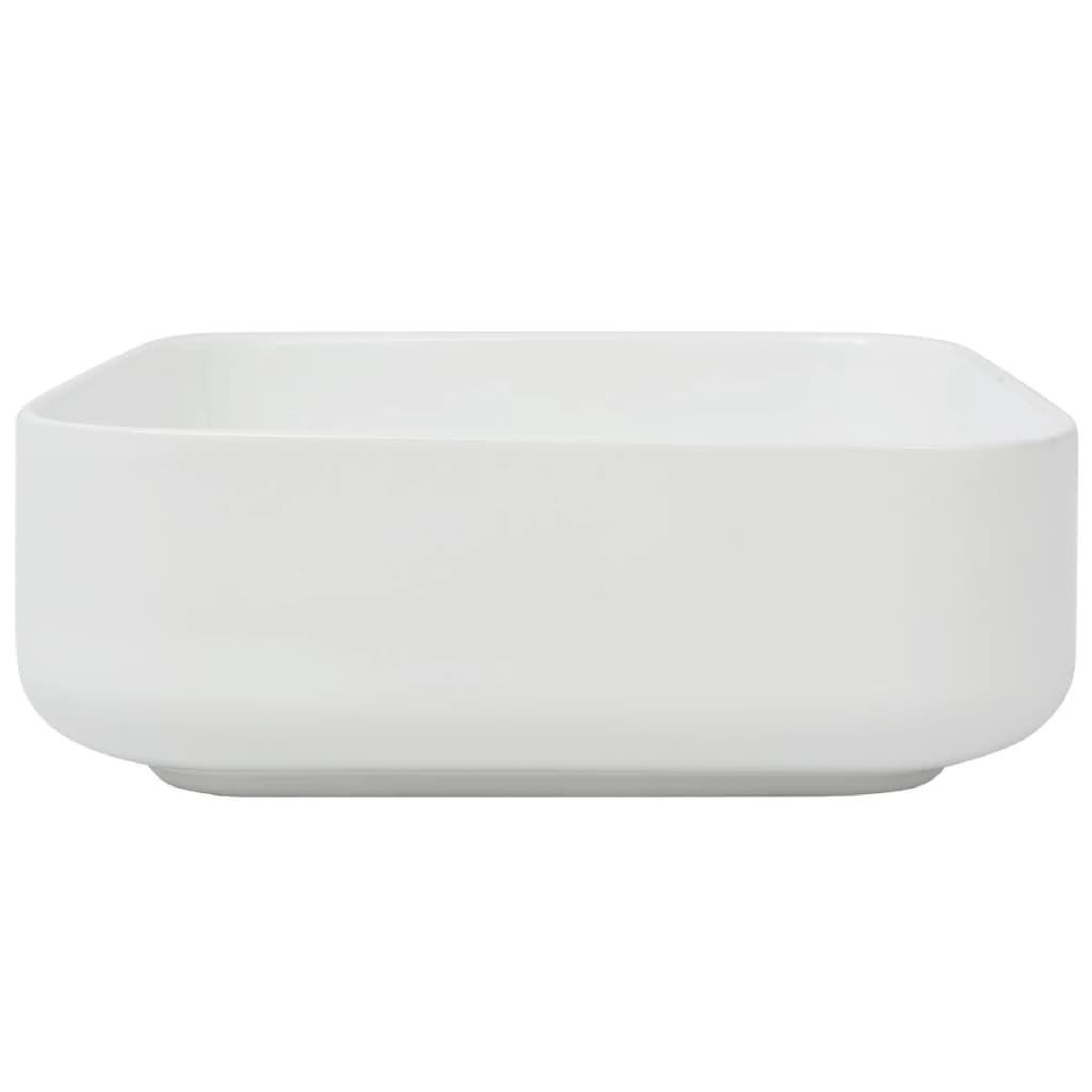 Voir la diapositive 3 : VIDAXL Lavabo carre Ceramique Blanc 39x39x13,5 cm