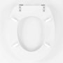 Voir la diapositive 4 : Paris Prix Abattant WC Imprimé  Aquamarbre  47cm Blanc & Or