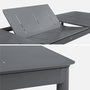 Voir la diapositive 6 : SWEEEK Table de jardin CHARLESTON extensible aluminium, 8 places, 210/300 x 100 x 75,5 cm