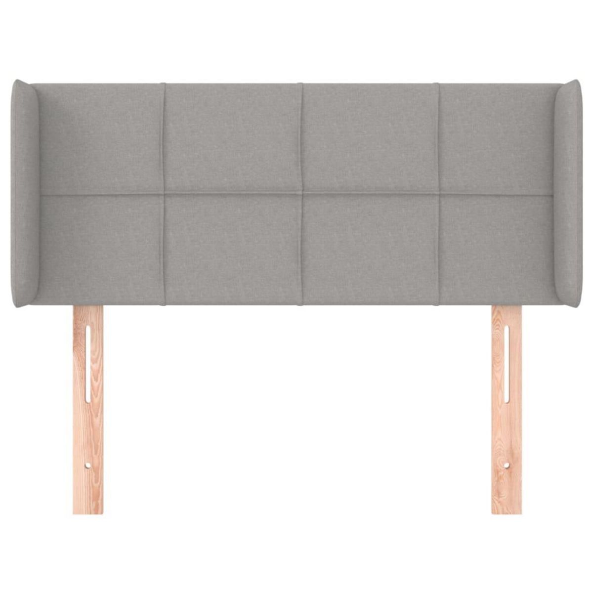 VIDAXL Tete de lit avec oreilles Gris clair 103x16x78/88 cm Tissu