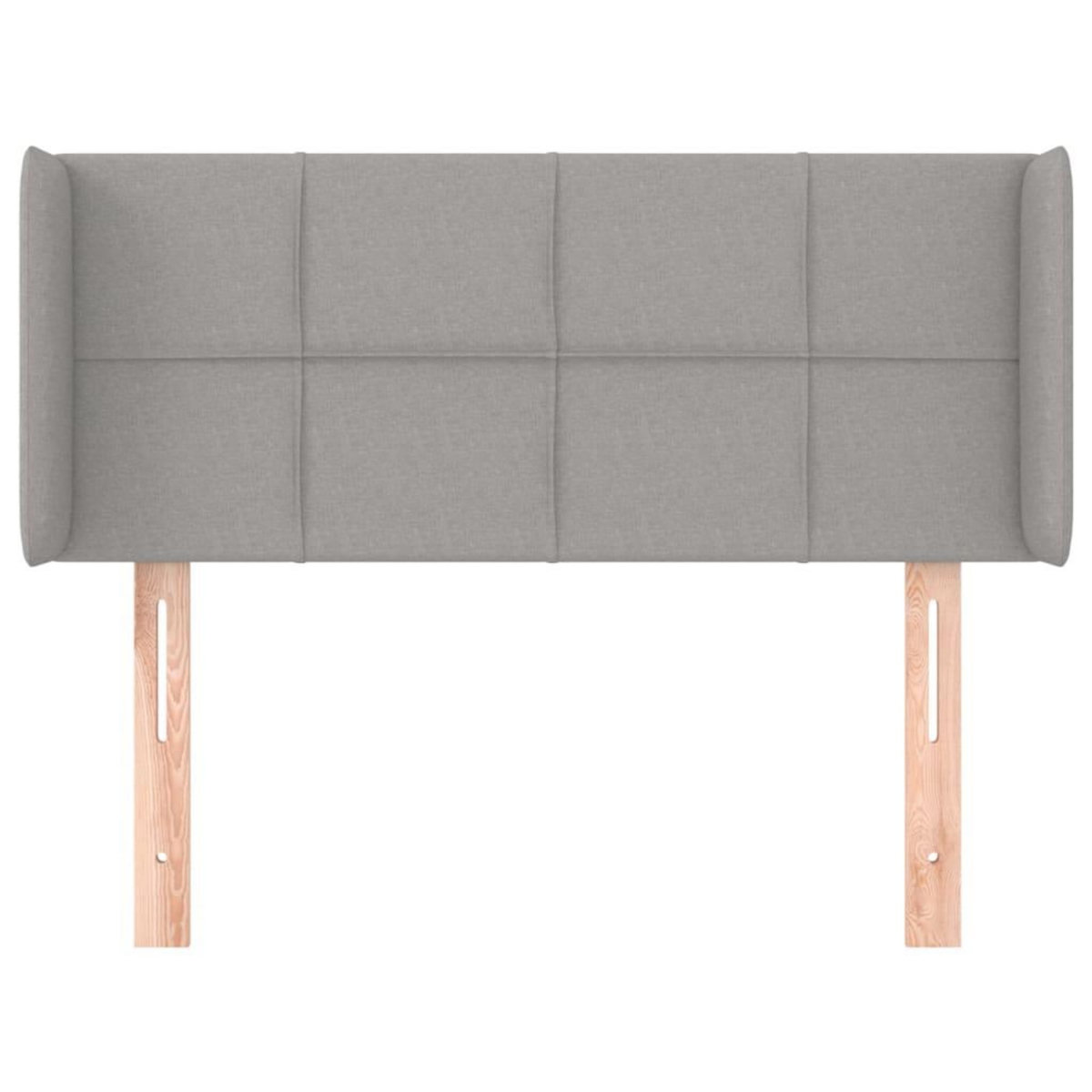 VIDAXL Tete de lit avec oreilles Gris clair 103x16x78/88 cm Tissu