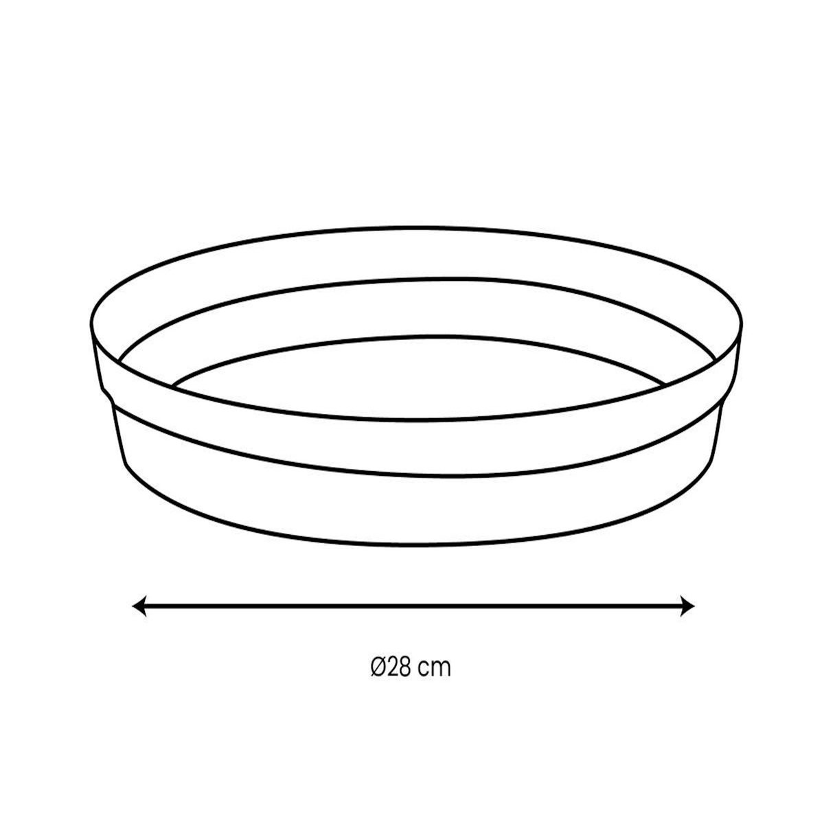 Eda Soucoupe Ø 28 cm pour pot Ø 40 cm- Rouge bourgogne - Eda