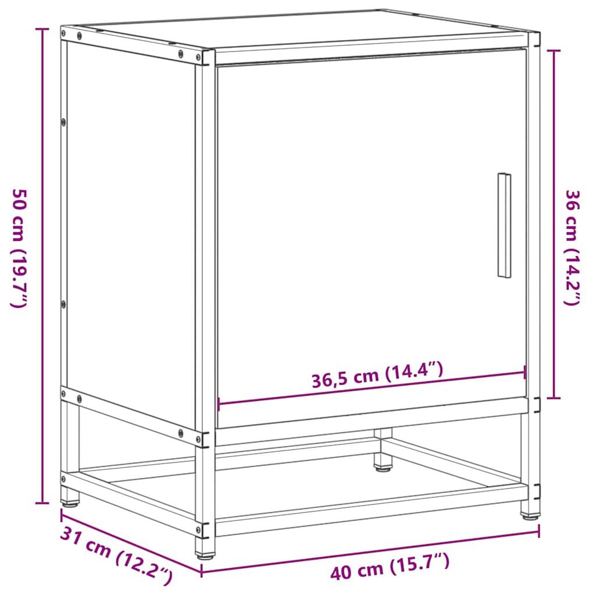 Voir la diapositive 6 : VIDAXL Tables de chevet 2 pcs chene marron bois d'ingenierie et metal