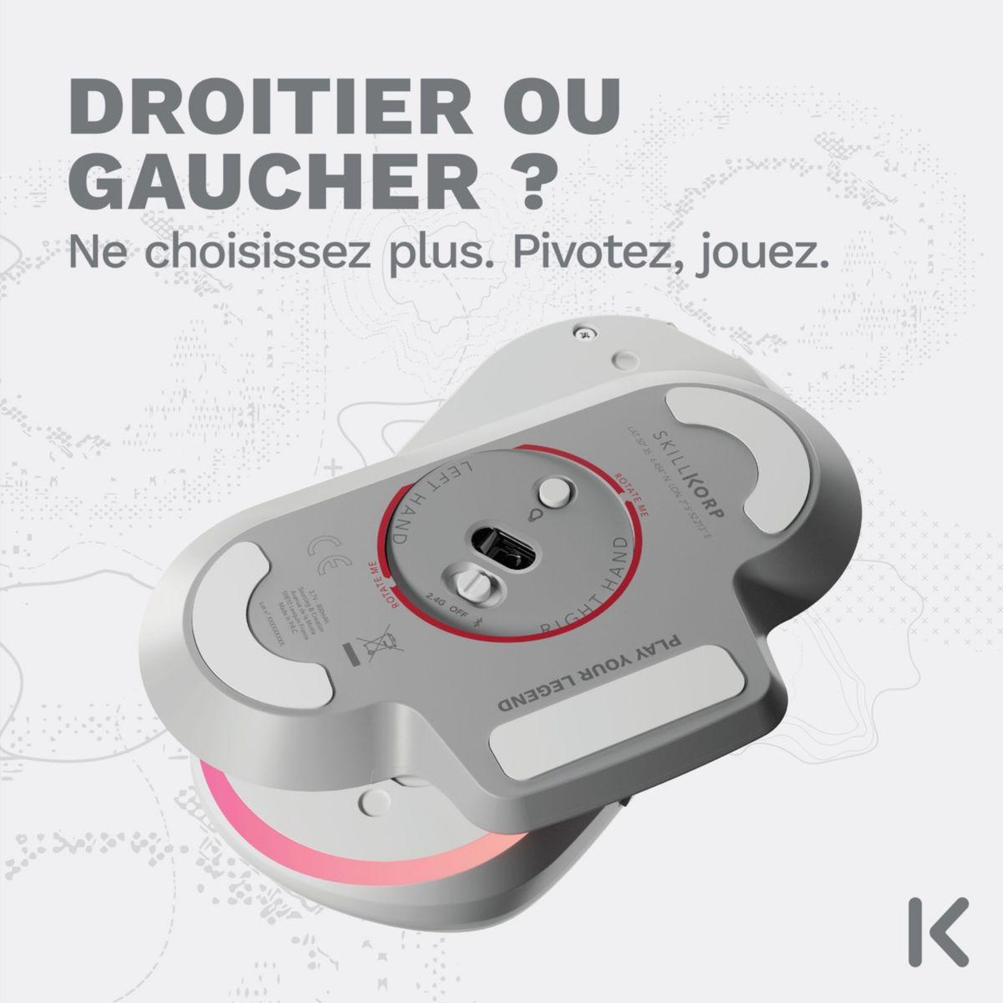 Voir la diapositive 2 : SKILLKORP Souris gamer sans fil ambi one noir progress