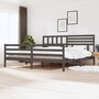 Voir la diapositive 1 : VIDAXL Cadre de lit sans matelas bois massif gris 200x200 cm