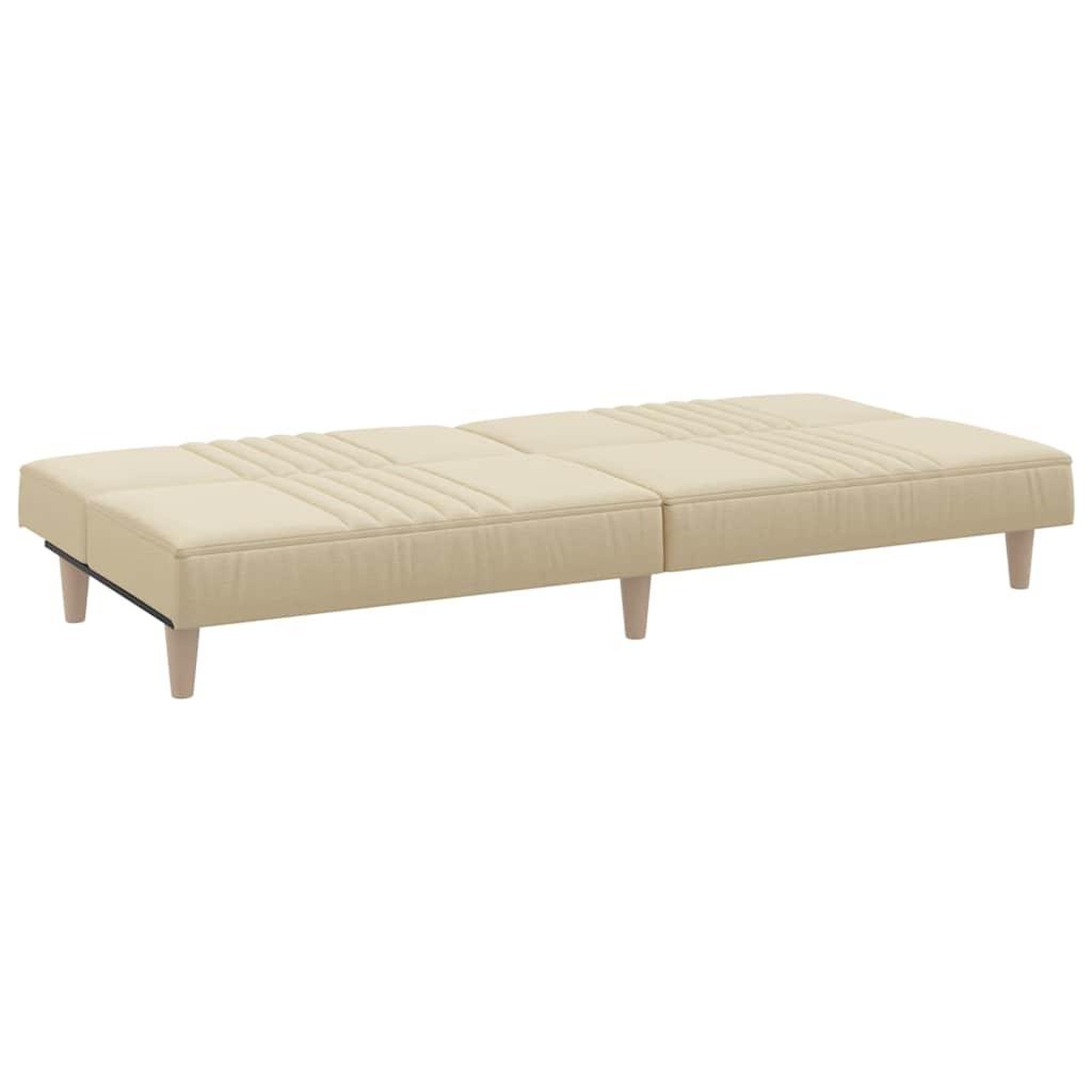Voir la diapositive 5 : VIDAXL Canape-lit creme tissu