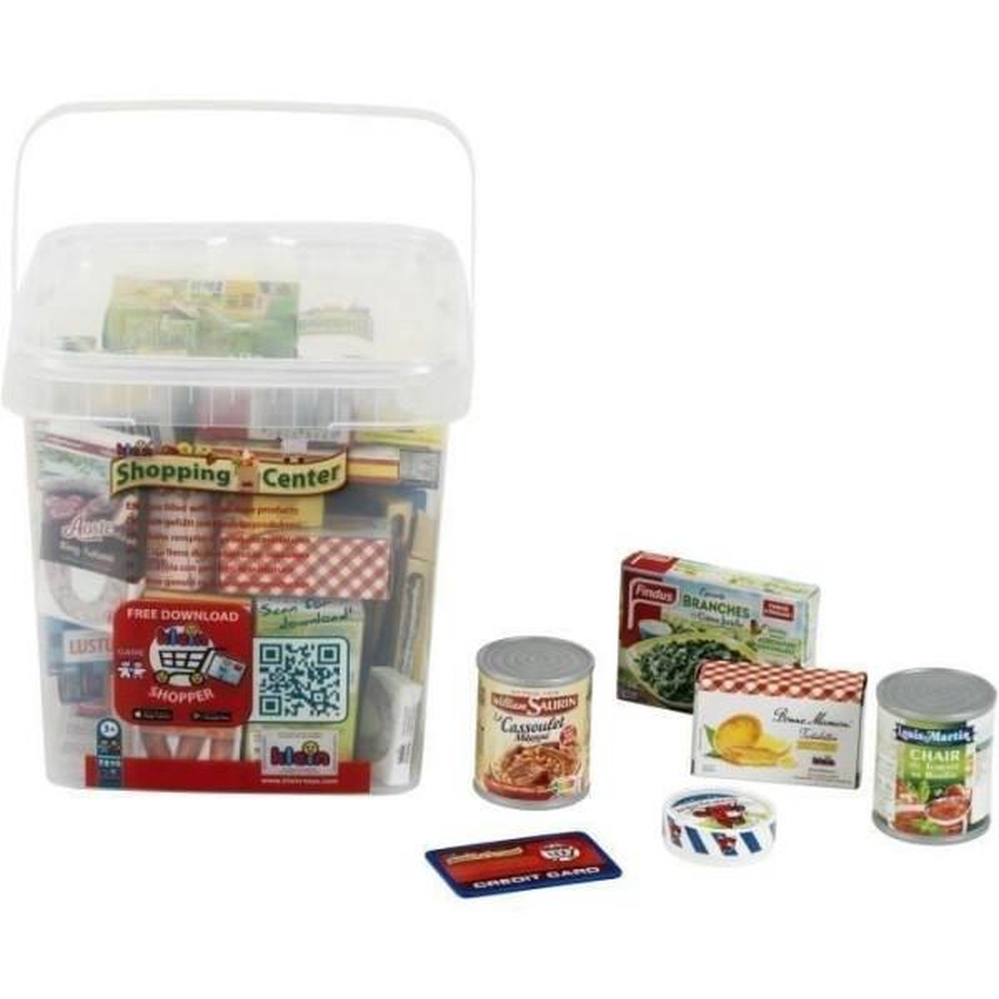 Klein Grande boîte de rangement garnie de boîtes d'aliments factices avec des marques connues et en langue française - klein - 7210