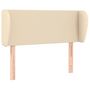Voir la diapositive 2 : VIDAXL Tete de lit avec oreilles Creme 103x23x78/88 cm Tissu