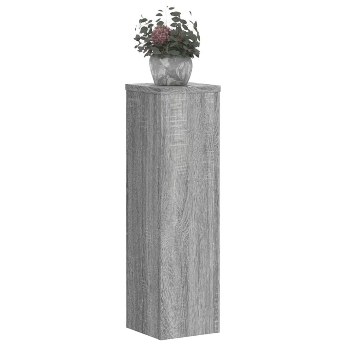 VIDAXL Supports pour plantes 2 pcs sonoma gris bois d'ingenierie