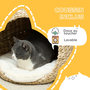 Voir la diapositive 5 : PAWHUT Panier chat style cosy chic quenouille naturelle tressée avec coussin crème