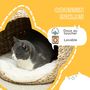 Voir la diapositive 5 : PAWHUT Panier chat style cosy chic quenouille naturelle tressée avec coussin crème