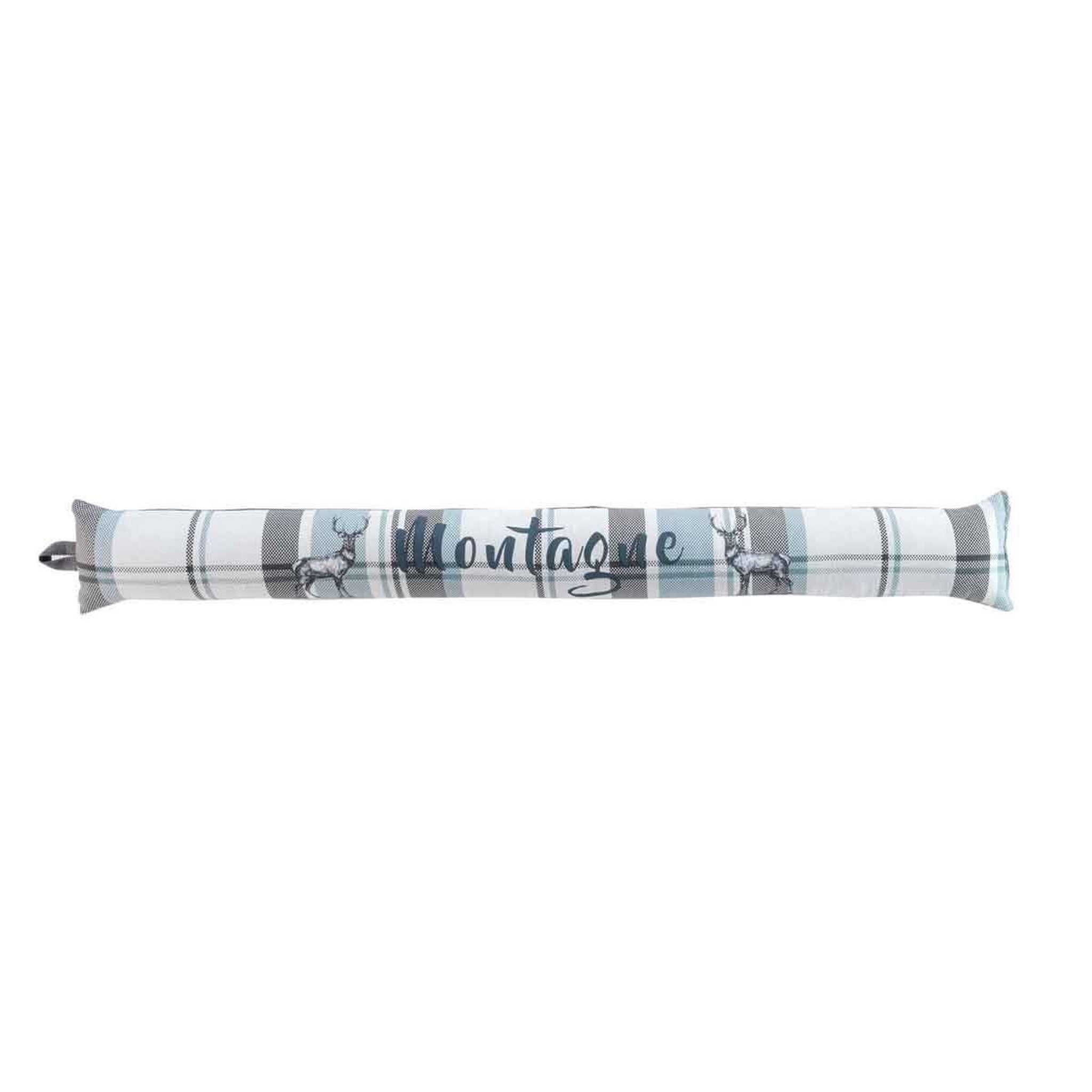 Douceur d'Intérieur Boudin bas de porte  megève  80cm bleu & gris