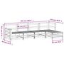 Voir la diapositive 6 : VIDAXL Salon de jardin 5 pcs blanc bois massif de pin