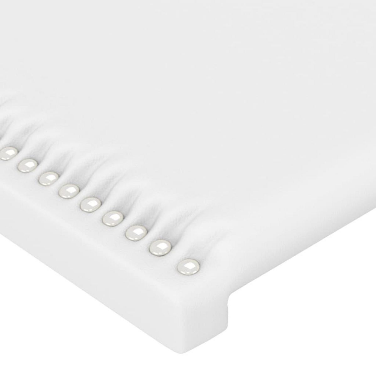 VIDAXL Tete de lit avec oreilles Blanc 203x23x118/128 cm Similicuir