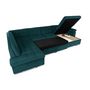 Voir la diapositive 3 : BEST MOBILIER Chuck - canapé panoramique xxl - convertible avec coffre - 7 places - gauche