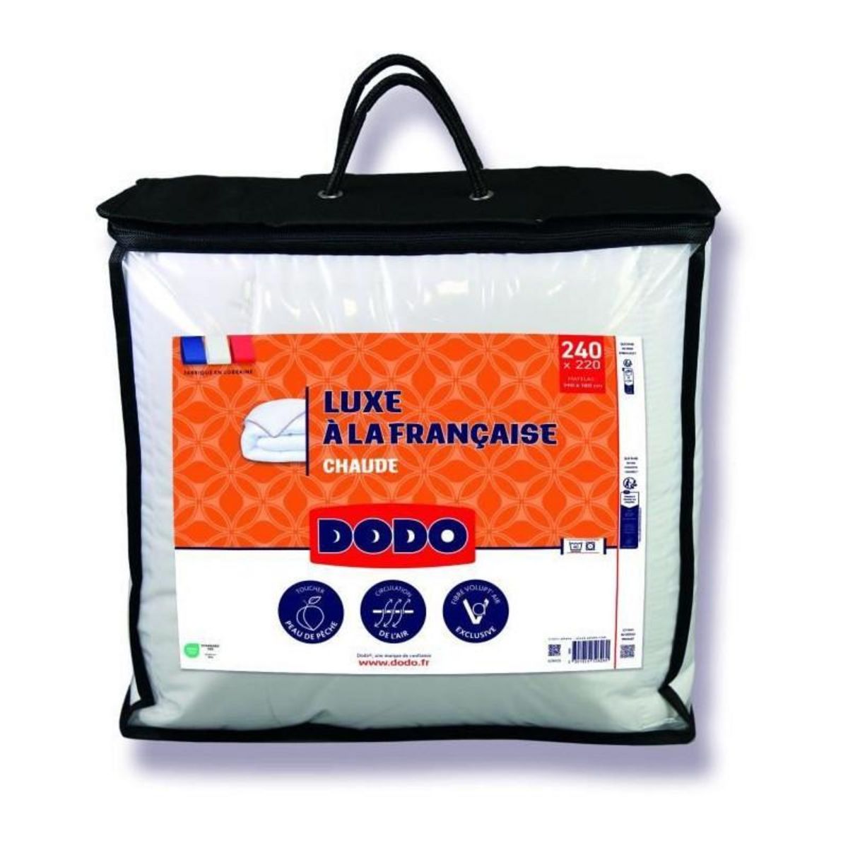 DODO DODO - Couette - Luxe a la Française - 220 x 240 cm - 350g/m² - VOLUPT'AIR - Blanc