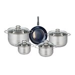 ELO Ensemble de 1 Poêle de cuisson 20 cm et 4 faitouts 14, 16, 20 et 24 cm Elo Prima Brillant