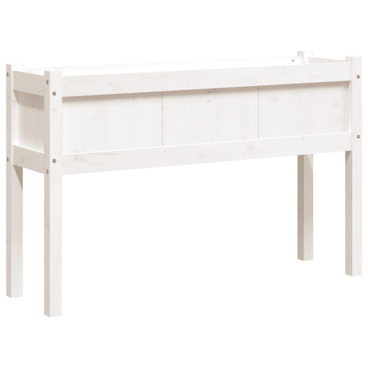 VIDAXL Jardinieres avec pieds blanc 110x31x70 cm bois de pin massif