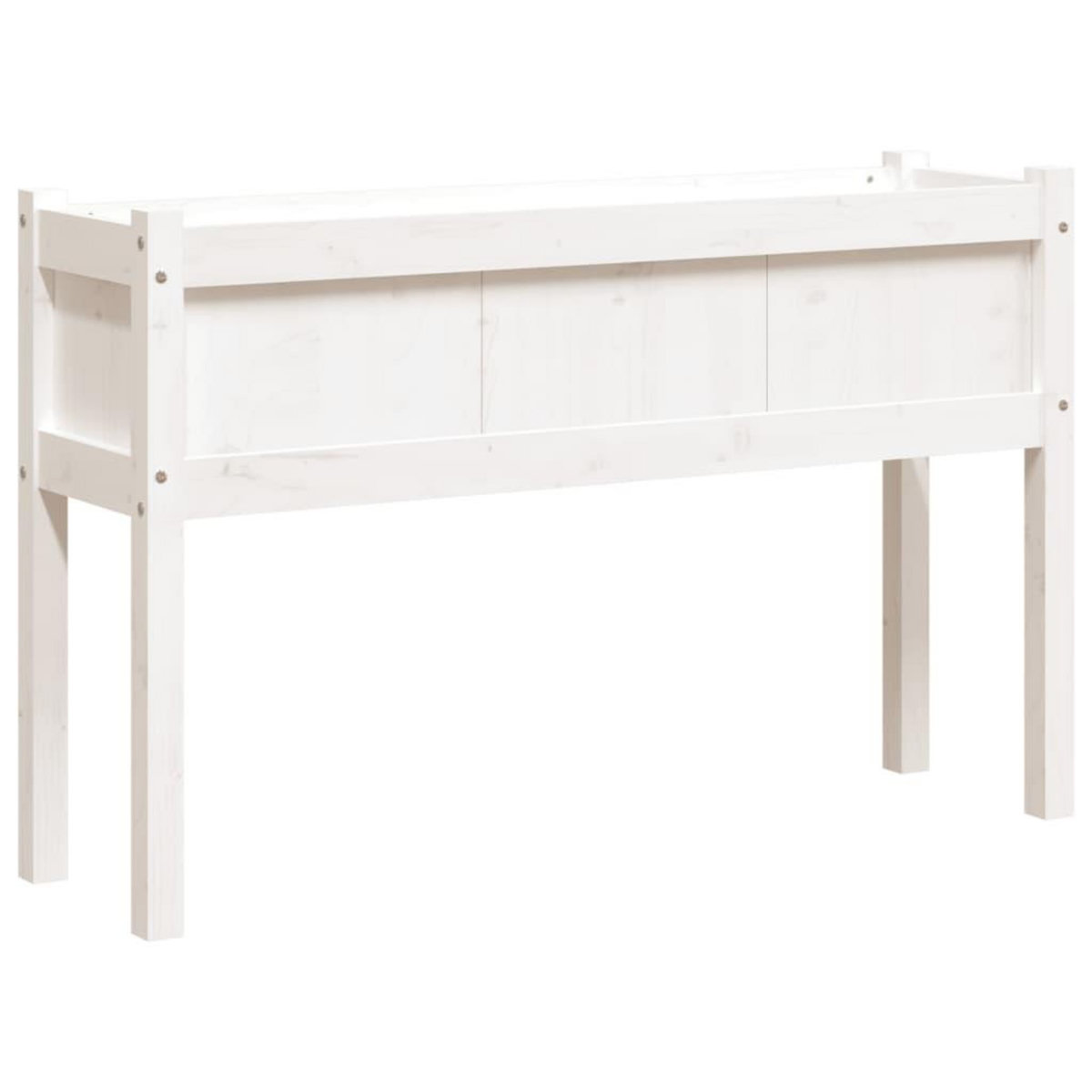 VIDAXL Jardinieres avec pieds blanc 110x31x70 cm bois de pin massif