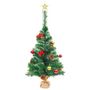 Voir la diapositive 4 : VIDAXL Arbre de Noël artificiel pre-eclaire avec boules vert 64 cm