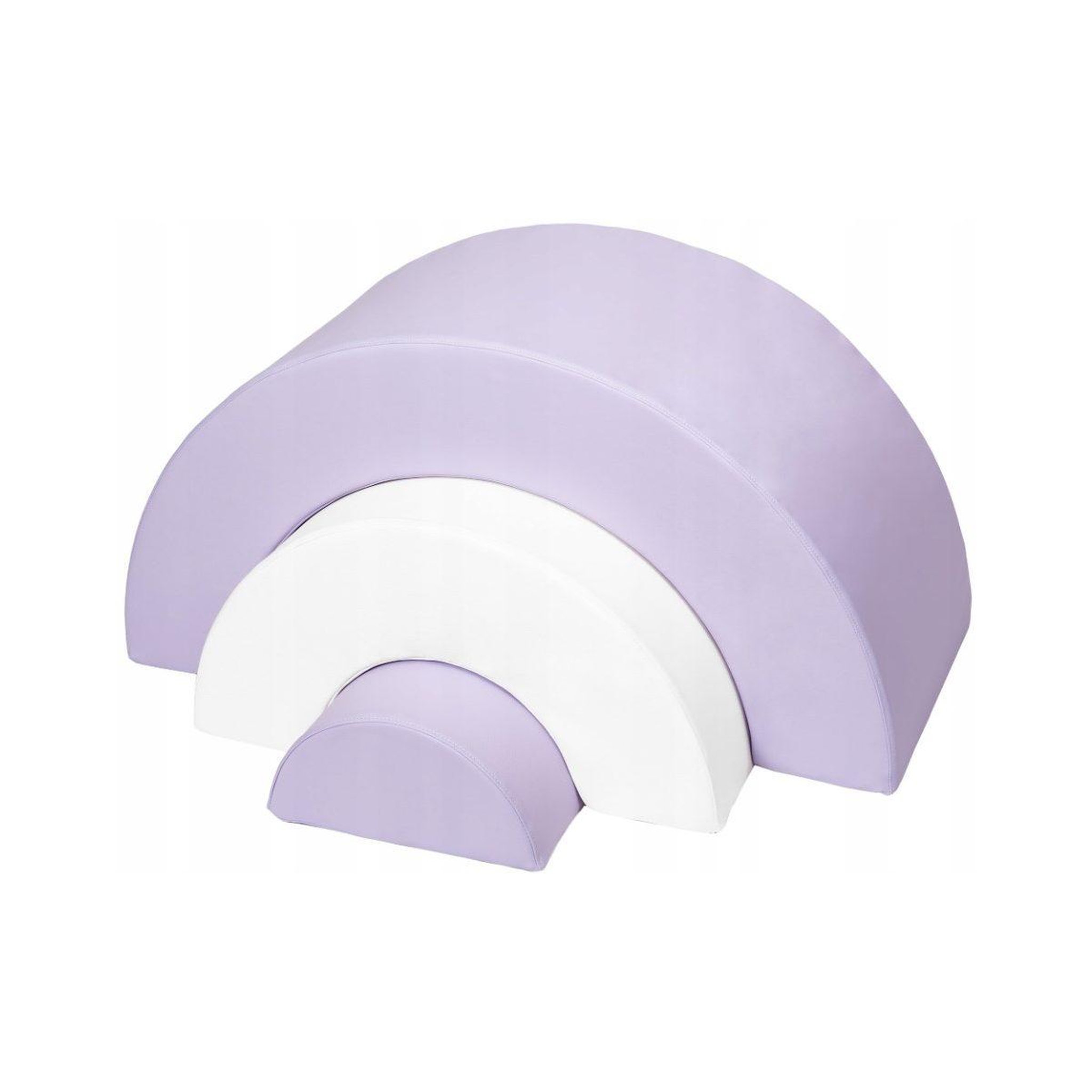 VELINDA Arc en ciel- lot de 3 grand blocs blanc lilas