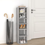 VIDAXL Etagere a chaussures Sonoma gris 27,5x27x102 cm Bois ingenierie
