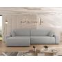 Voir la diapositive 3 : BEST MOBILIER Artemisa - canapé d'angle réversible 5 places convertible avec coffre en velours côtelé