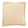 Voir la diapositive 1 : Paris Prix Coussin Déco  Franges Velours  45x45cm Beige