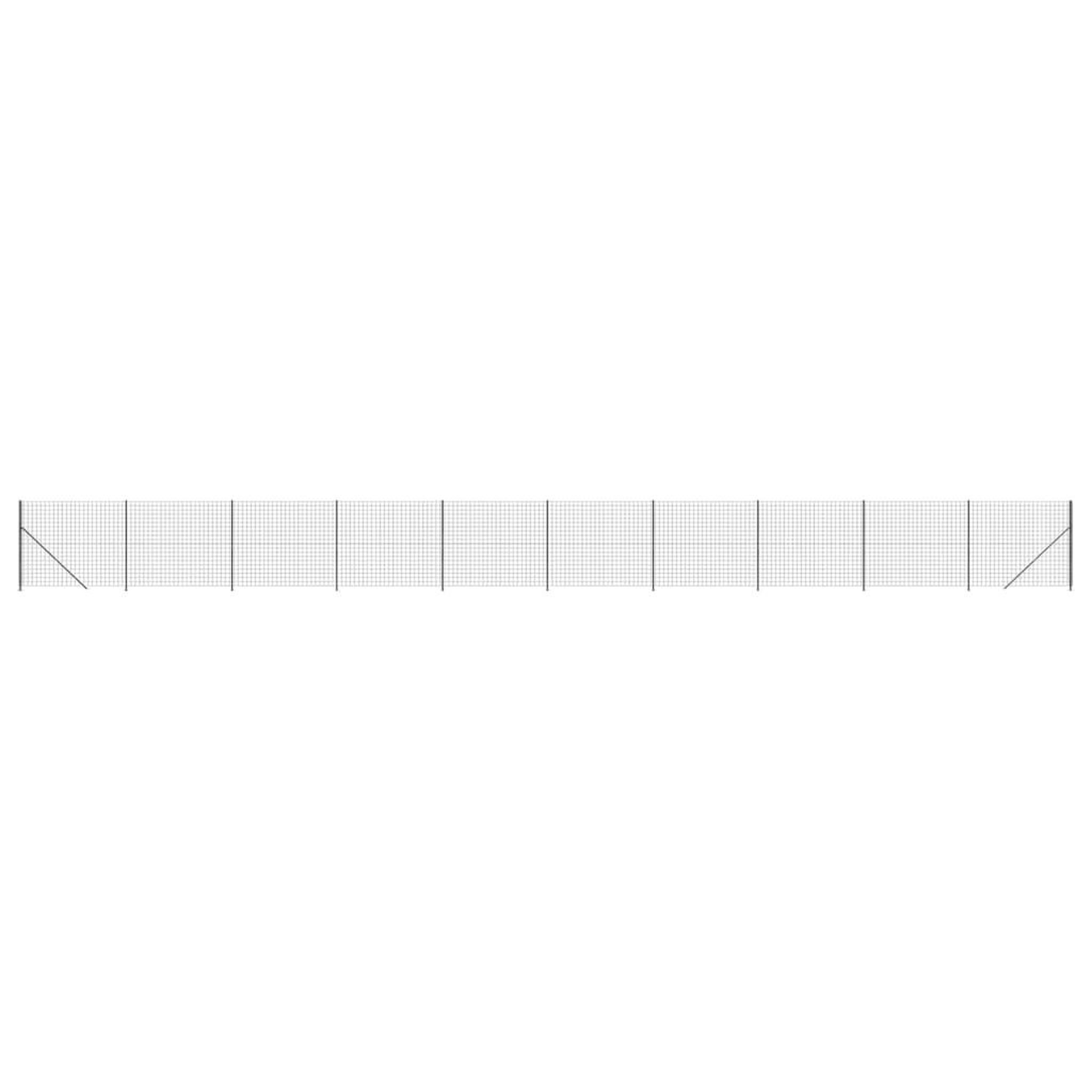 Voir la diapositive 2 : VIDAXL Cloture en treillis metallique avec bride anthracite 1,4x25 m