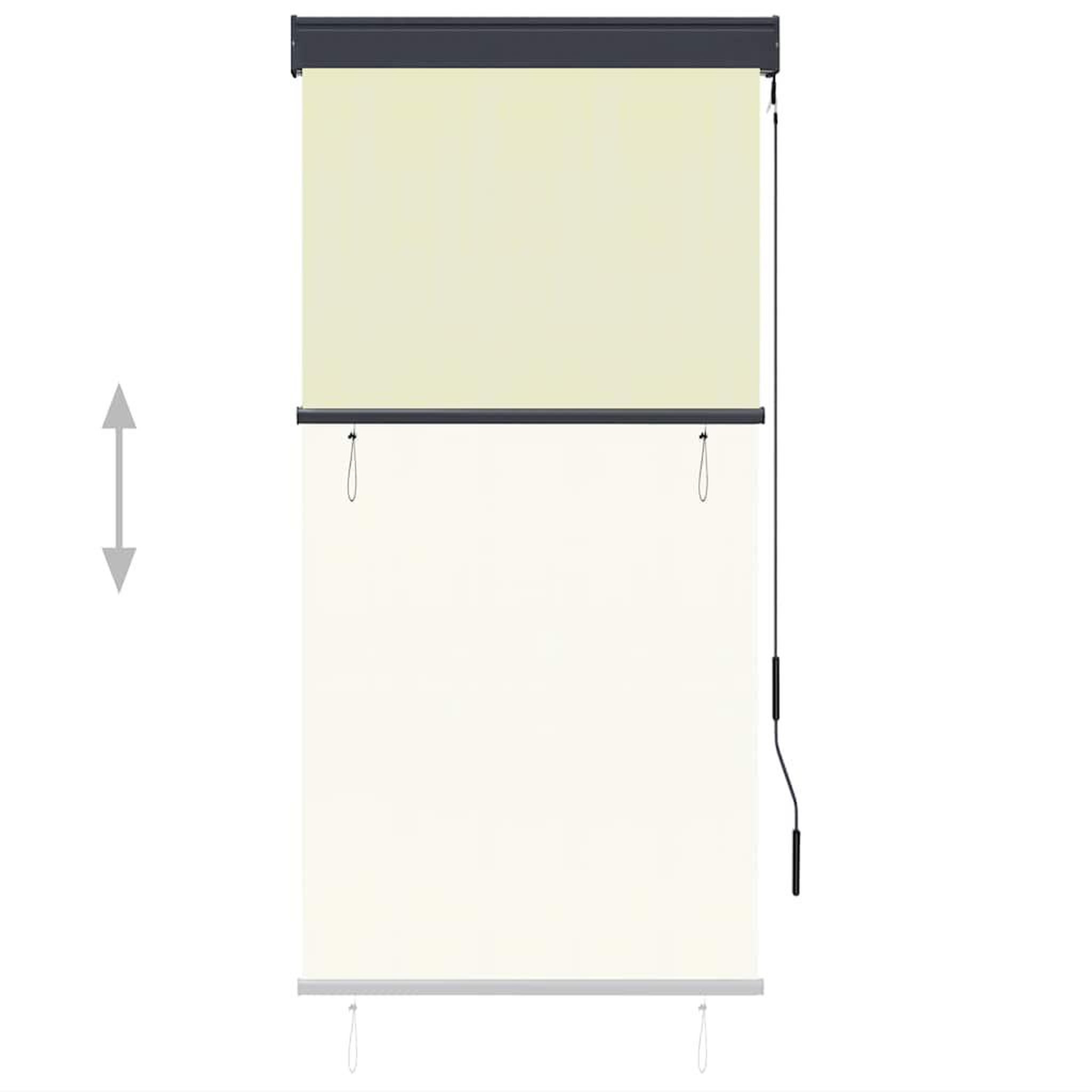 Voir la diapositive 3 : VIDAXL Store roulant d'exterieur 80 x 250 cm Creme