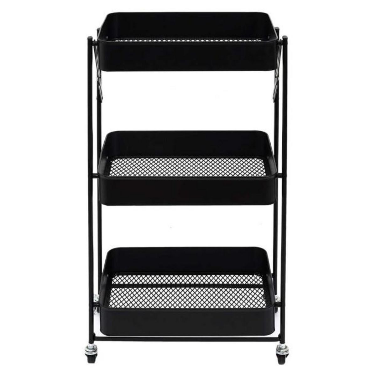 Paris Prix Desserte de Cuisine Design  Pliante  77cm Noir