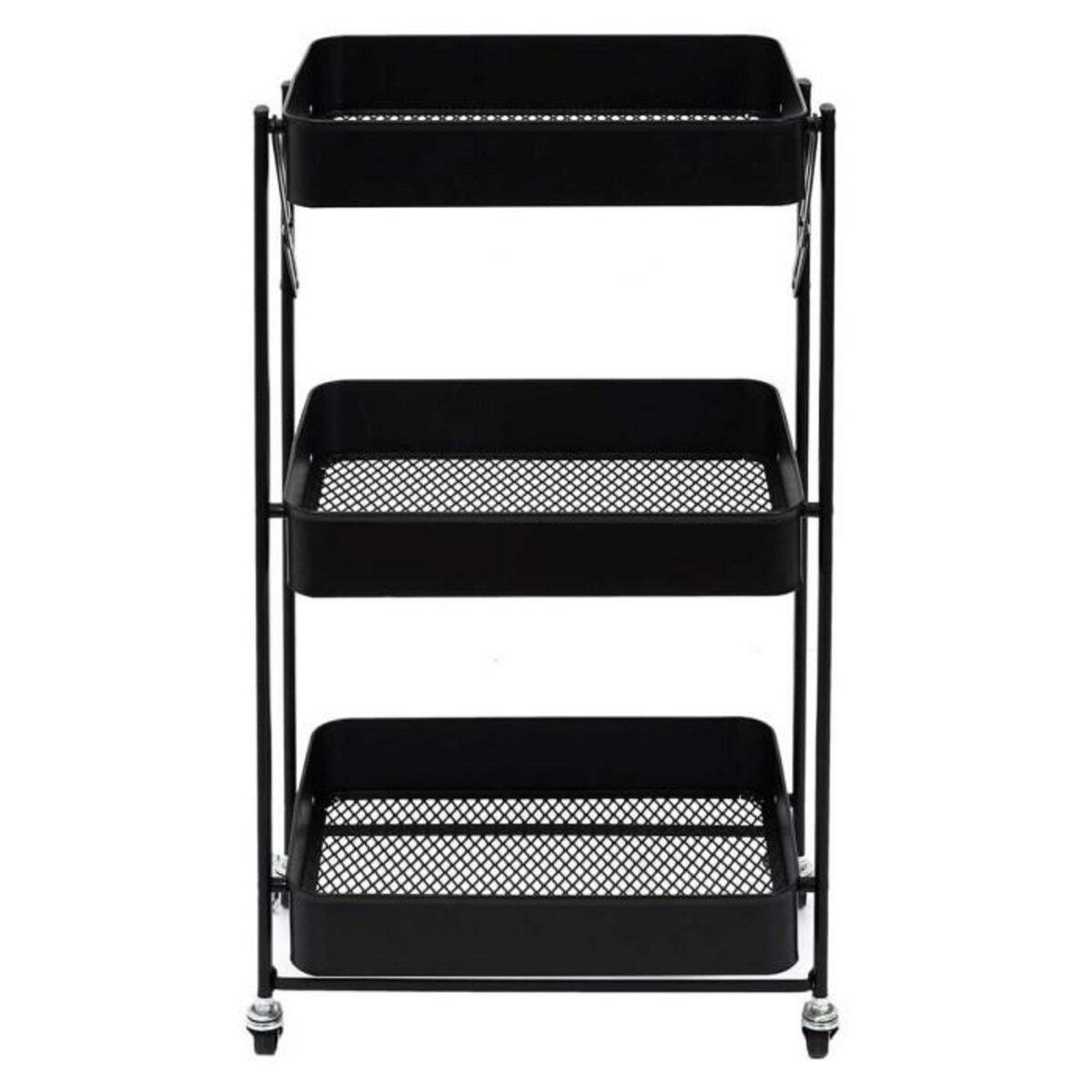 Paris Prix Desserte de Cuisine Design  Pliante  77cm Noir