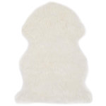 VIDAXL Tapis 60 x 90 cm Peau de mouton synthetique Blanc
