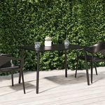 VIDAXL Table de jardin anthracite 110x80x71 cm acier