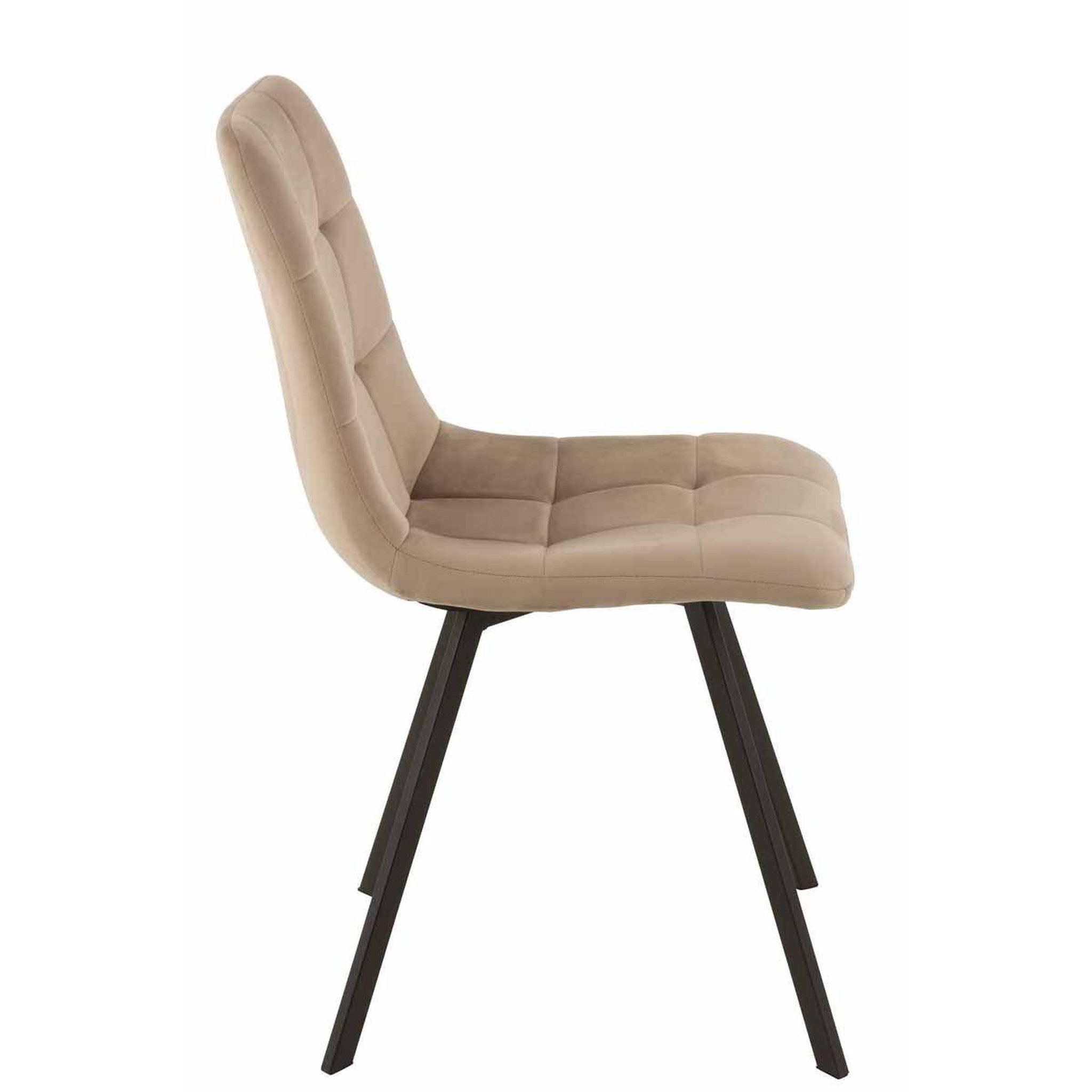 Voir la diapositive 3 : J-LINE Chaise design  morgan  86cm beige