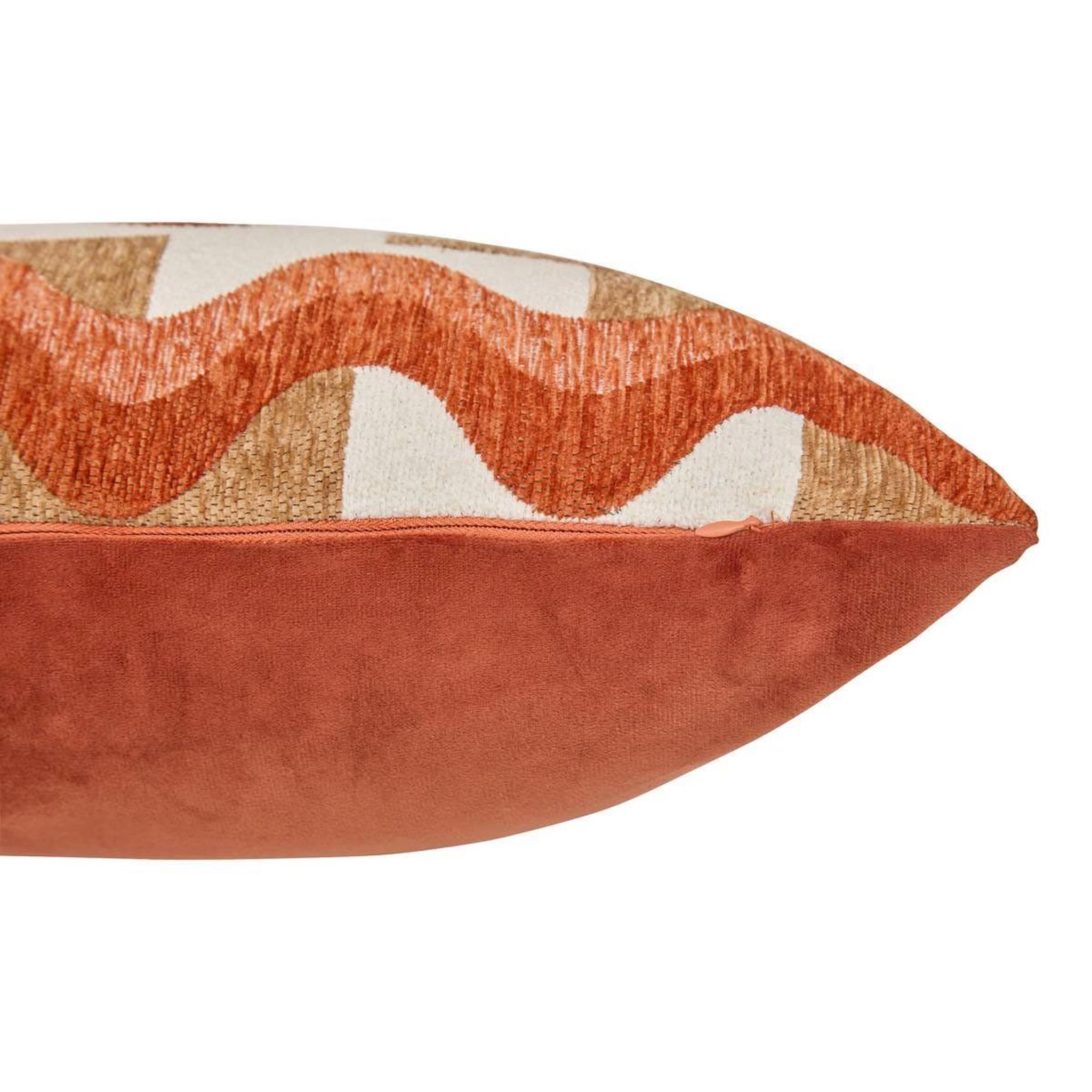 Voir la diapositive 3 : ATMOSPHERA Coussin en jacquard chenillé  floe  38x58cm ambre