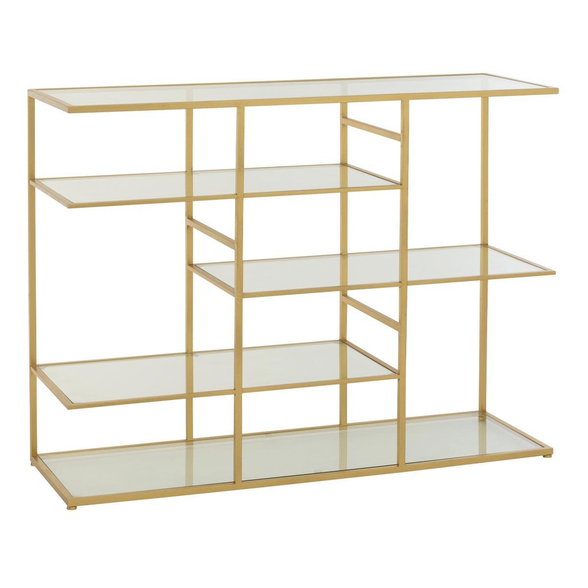 J-LINE Console en verre  thaddeus  120cm doré