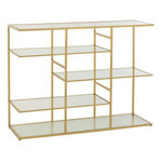 Paris Prix Console en Verre  Thaddeus  120cm Doré