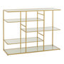 Voir la diapositive 1 : Paris Prix Console en Verre  Thaddeus  120cm Doré