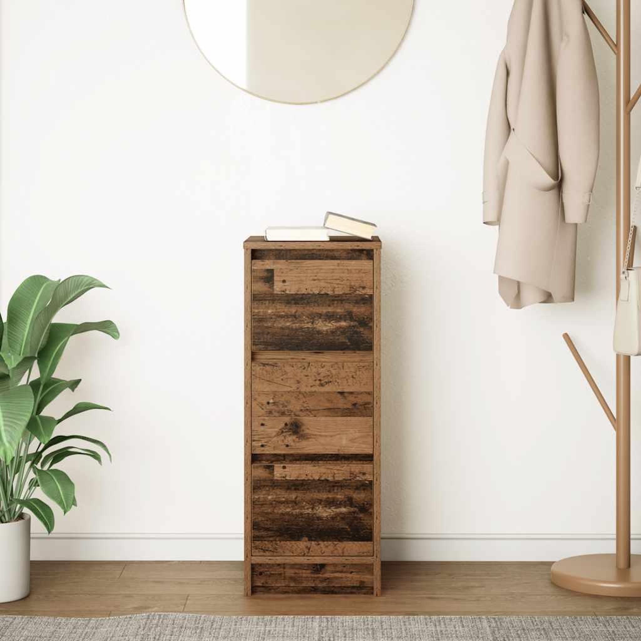 Voir la diapositive 3 : VIDAXL Buffet vieux bois 29,5x34x76 cm bois d'ingenierie