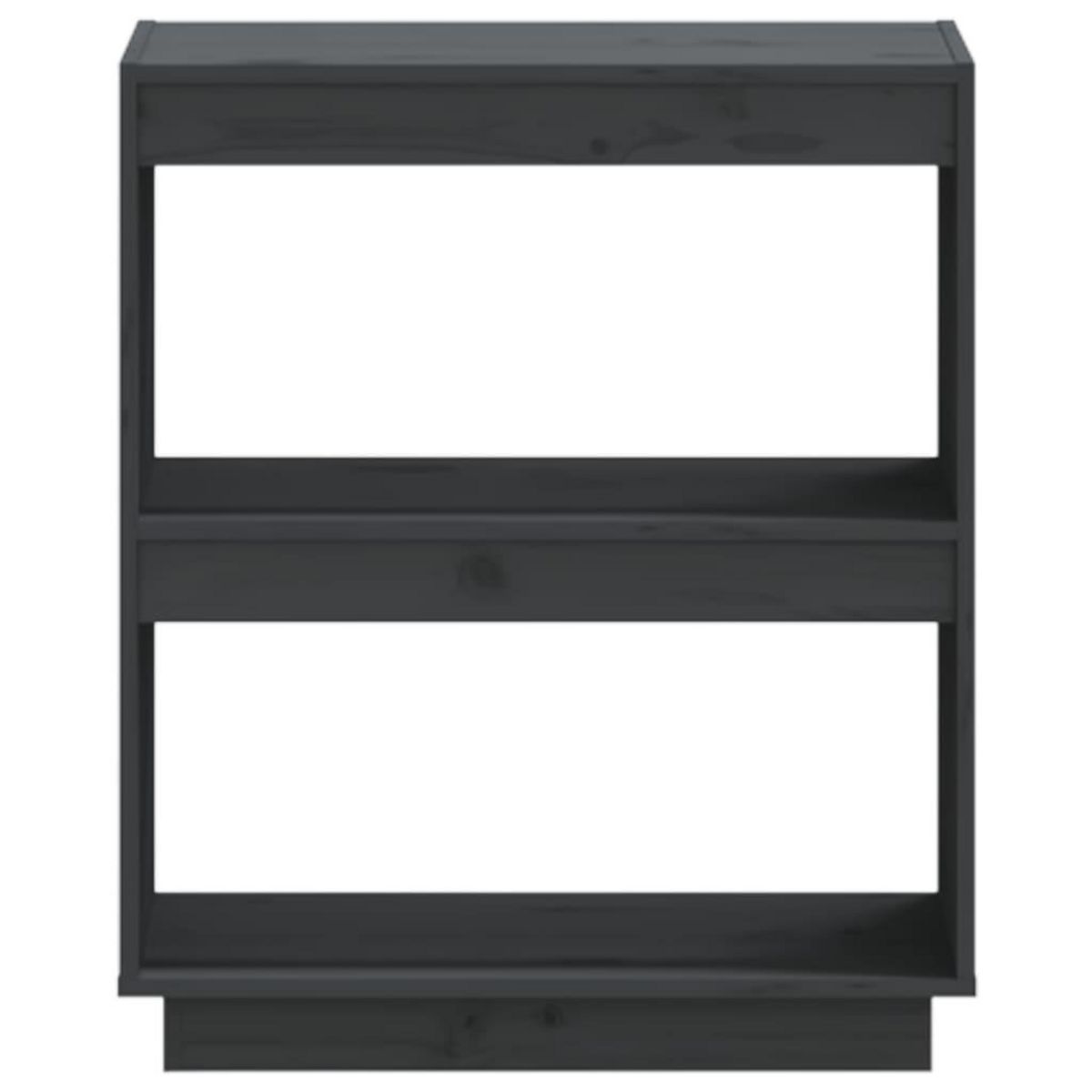 VIDAXL Bibliotheque Gris 60x35x71 cm Bois de pin massif