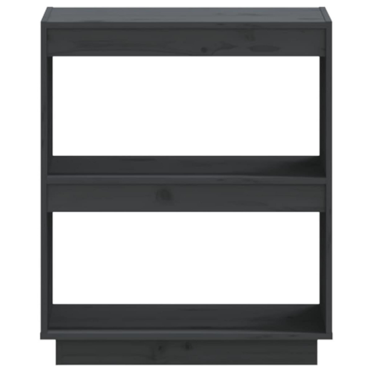 VIDAXL Bibliotheque Gris 60x35x71 cm Bois de pin massif