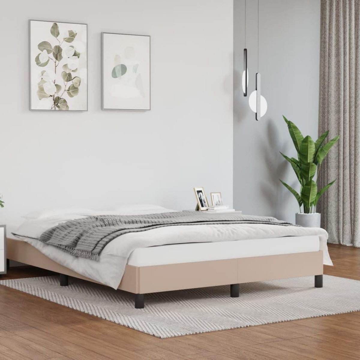 VIDAXL Cadre de lit sans matelas cappuccino 140x200 cm similicuir
