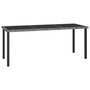 Voir la diapositive 1 : VIDAXL Table a dîner de jardin Gris 180x70x73 cm Resine tressee