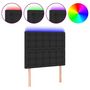 Voir la diapositive 2 : VIDAXL Tete de lit a LED Noir 100x5x118/128 cm Similicuir