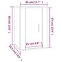 Voir la diapositive 6 : VIDAXL Meuble TV mural Blanc 40x34,5x60 cm