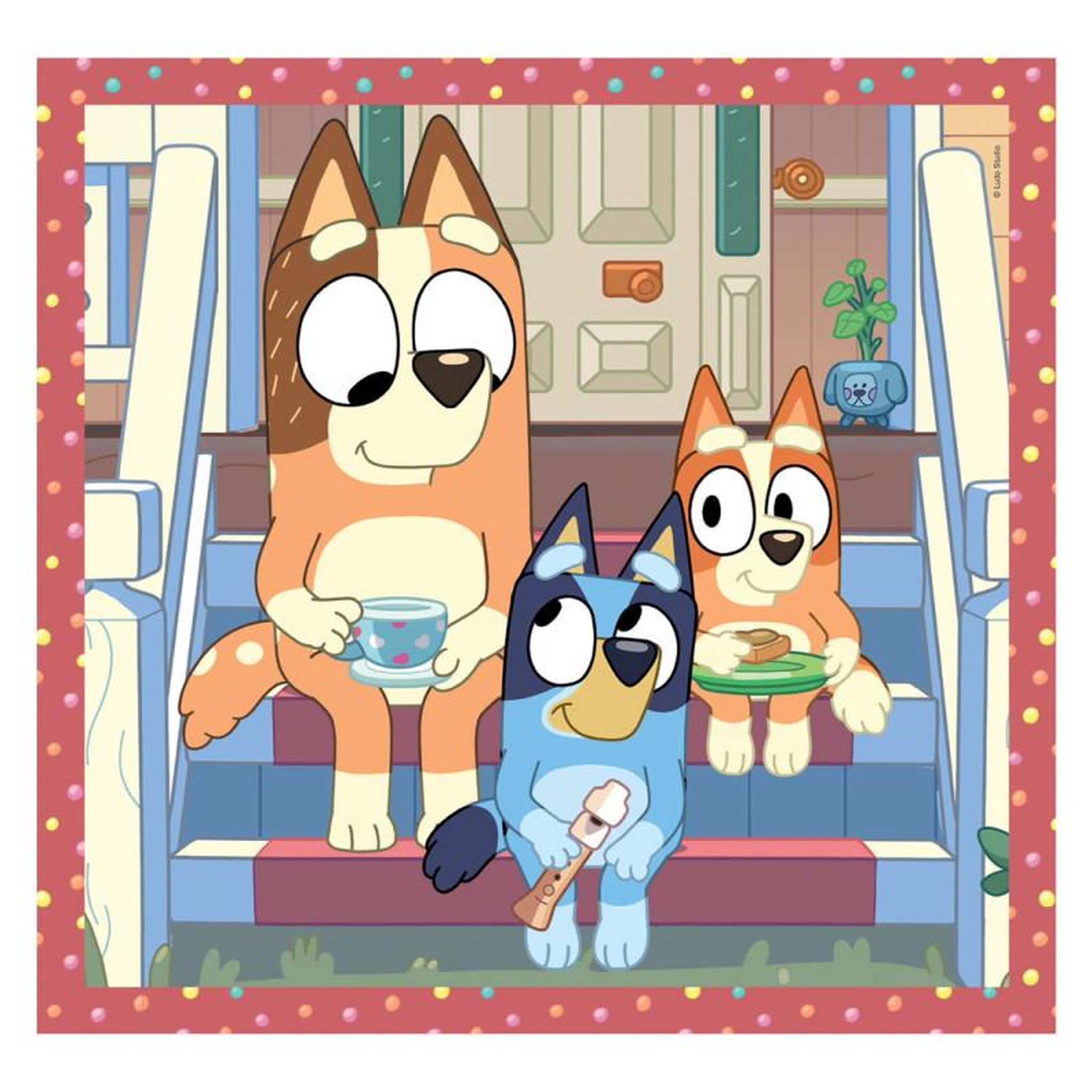 Voir la diapositive 2 : CLEMENTONI Clementoni Jigsaw Puzzle Super Color Square Bluey, 3x48pcs. 25308